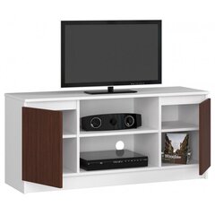 ТВ столик NORE RTV K120, белый/коричневый цена и информация | Тумбы под телевизор | kaup24.ee