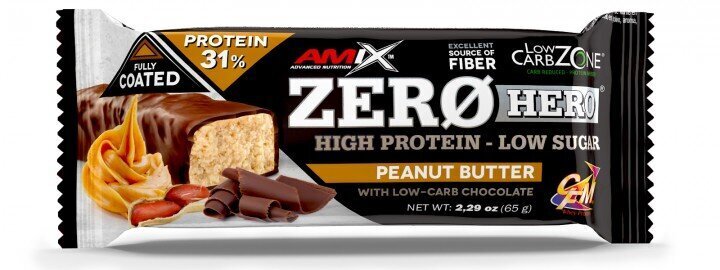 Amix Nutrition Low-Carb ZeroHero® Protein Bar 65 g hind ja info | Vitamiinid, toidulisandid, preparaadid tervise heaoluks | kaup24.ee