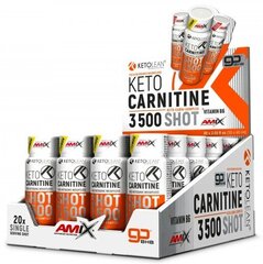 Amix Nutrition KetoLean® Keto goBHB® + Carnitine Shot 20 x 60 ml - apelsiin hind ja info | Vitamiinid, toidulisandid, preparaadid tervise heaoluks | kaup24.ee