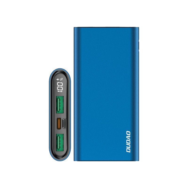 Akupank Dudao 10000 mAh 20W, 3.0 2xUSB / USB Type C, sinine (K14H blue) hind ja info | Akupangad | kaup24.ee