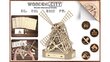 Puidust 3D pusle Veski Wooden city, 222 tk hind ja info | Pusled | kaup24.ee