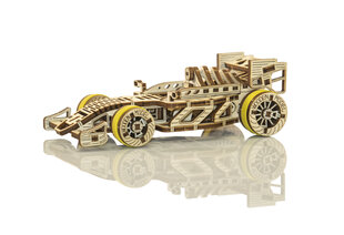 Puidust 3D konstruktor - Wooden City auto, 108 tk hind ja info | Klotsid ja konstruktorid | kaup24.ee