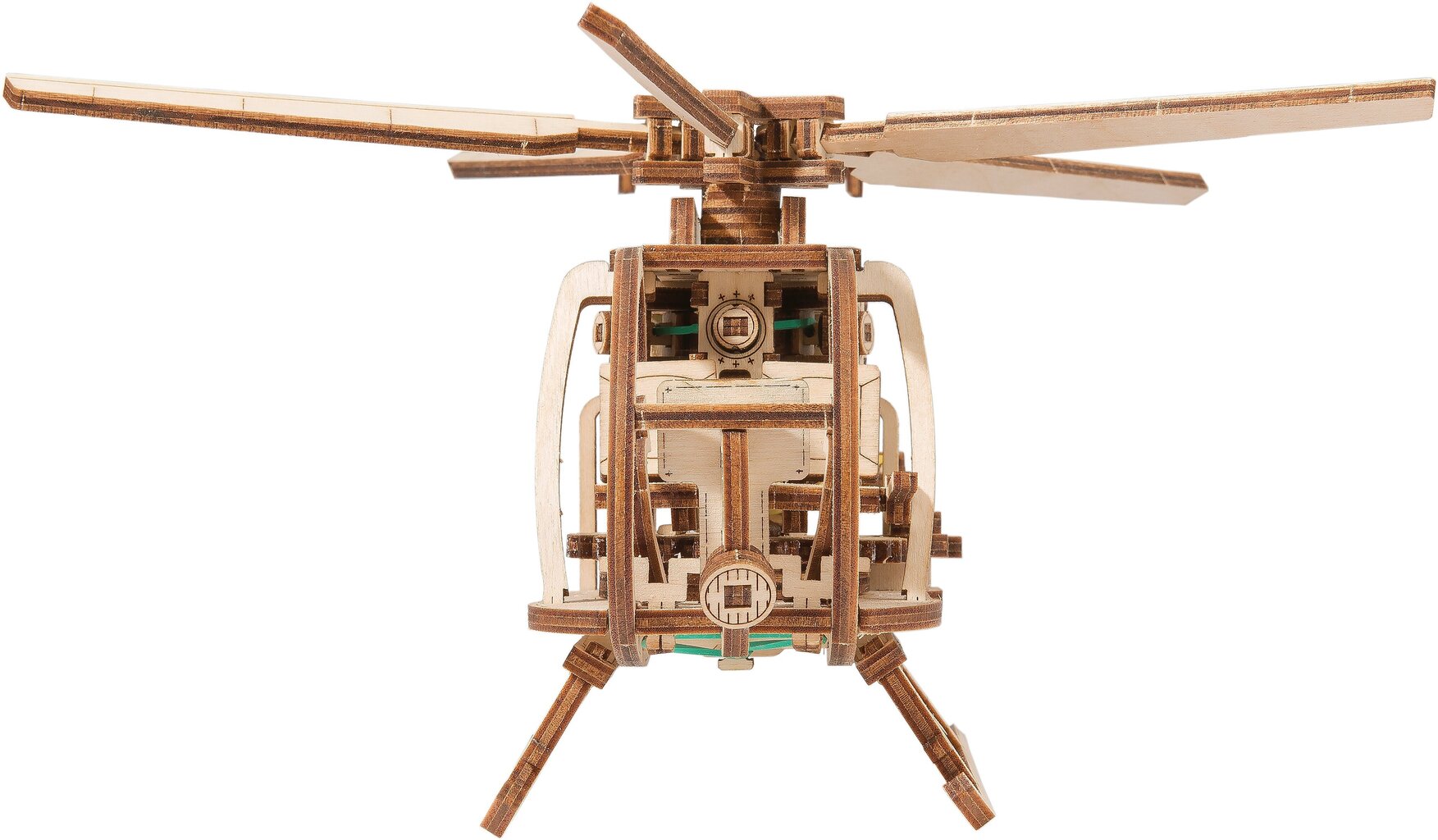 Puidust 3D konstruktor Wooden City Helikopter, 194 tk hind ja info | Klotsid ja konstruktorid | kaup24.ee