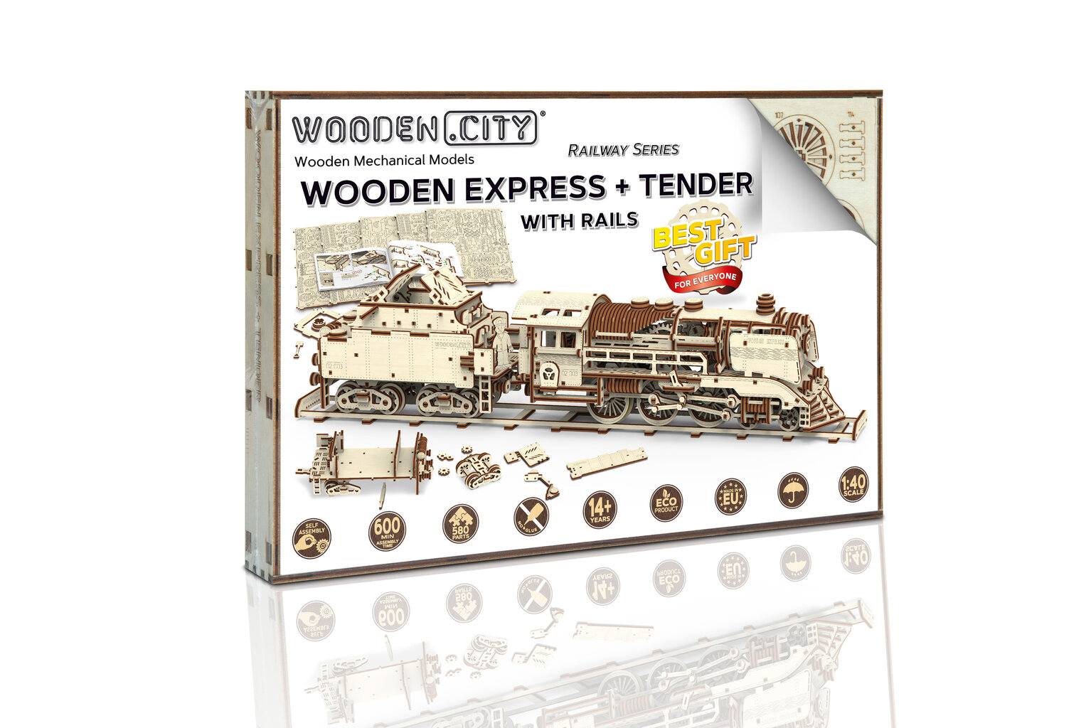 Puidust 3D konstruktor - Wooden city Rong, 717 tk hind ja info | Klotsid ja konstruktorid | kaup24.ee