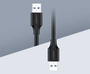 Kaabel Ugreen USB 2.0 (male) - USB 2.0 (male) 1 m, must UGR391BLK цена и информация | Кабели и провода | kaup24.ee