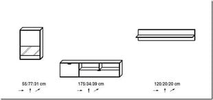 Sektsioon Cama Meble Pat, valge/roheline hind ja info | Sektsioonid | kaup24.ee