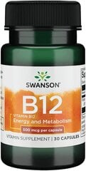 B12-vitamiini kapslid 500mcg N30 - Swanson hind ja info | Vitamiinid | kaup24.ee