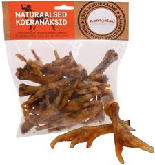 Naturaalsed koeranäksid, kanajalad, 200 g цена и информация | Лакомства для собак | kaup24.ee