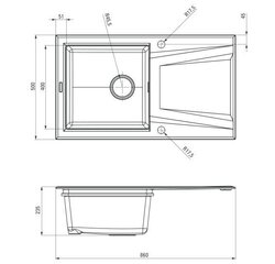 Deante graniidist köögivalamu Deante Prime Bicolor ZSR G11T, Metallic graphite/anthracite цена и информация | Раковины на кухню | kaup24.ee