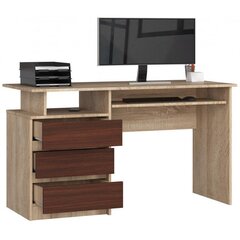 Письменный стол NORE CLP, цвета дуба/темно-коричневый цена и информация | Компьютерные, письменные столы | kaup24.ee