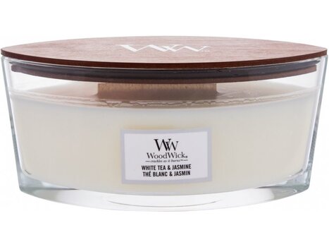 WoodWick lõhnaküünal White Tea & Jasmine, 453.6 g hind ja info | Küünlad, küünlajalad | kaup24.ee
