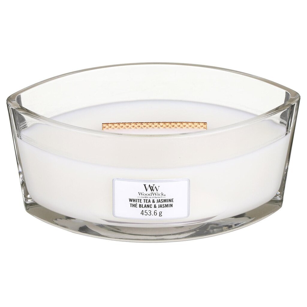 WoodWick lõhnaküünal White Tea & Jasmine, 453.6 g цена и информация | Küünlad, küünlajalad | kaup24.ee