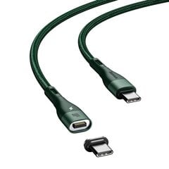 Загрузочный магнитный кабель Baseus Zinc USB Type C - USB Type C 100 W 1,5 м, зеленый цена и информация | Кабели для телефонов | kaup24.ee