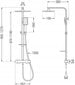 Dušisüsteem termostaadiga Mexen CQ54, Black/Chrome hind ja info | Komplektid ja dušipaneelid | kaup24.ee