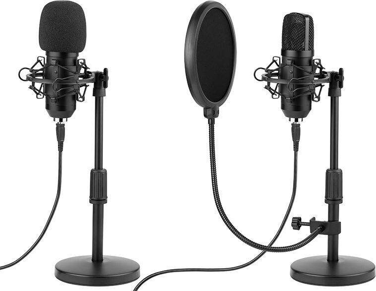 Tracer Studio Pro USB mikrofon mängude / taskuhäälingusaadete / voogesituste jaoks + hoidik, popfilter hind ja info | Mikrofonid | kaup24.ee