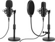 Tracer Studio Pro USB mikrofon mängude / taskuhäälingusaadete / voogesituste jaoks + hoidik, popfilter hind ja info | Mikrofonid | kaup24.ee
