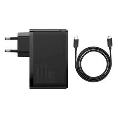 Сетевое зарядное устройство 2 x USB / 2 x USB-C / 100W / 5A, черное цена и информация | Зарядные устройства для телефонов | kaup24.ee
