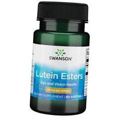 Витамины Swanson Lutein Esters 20, 60 гелевых капсул цена и информация | Витамины, пищевые добавки, препараты для хорошего самочувствия | kaup24.ee