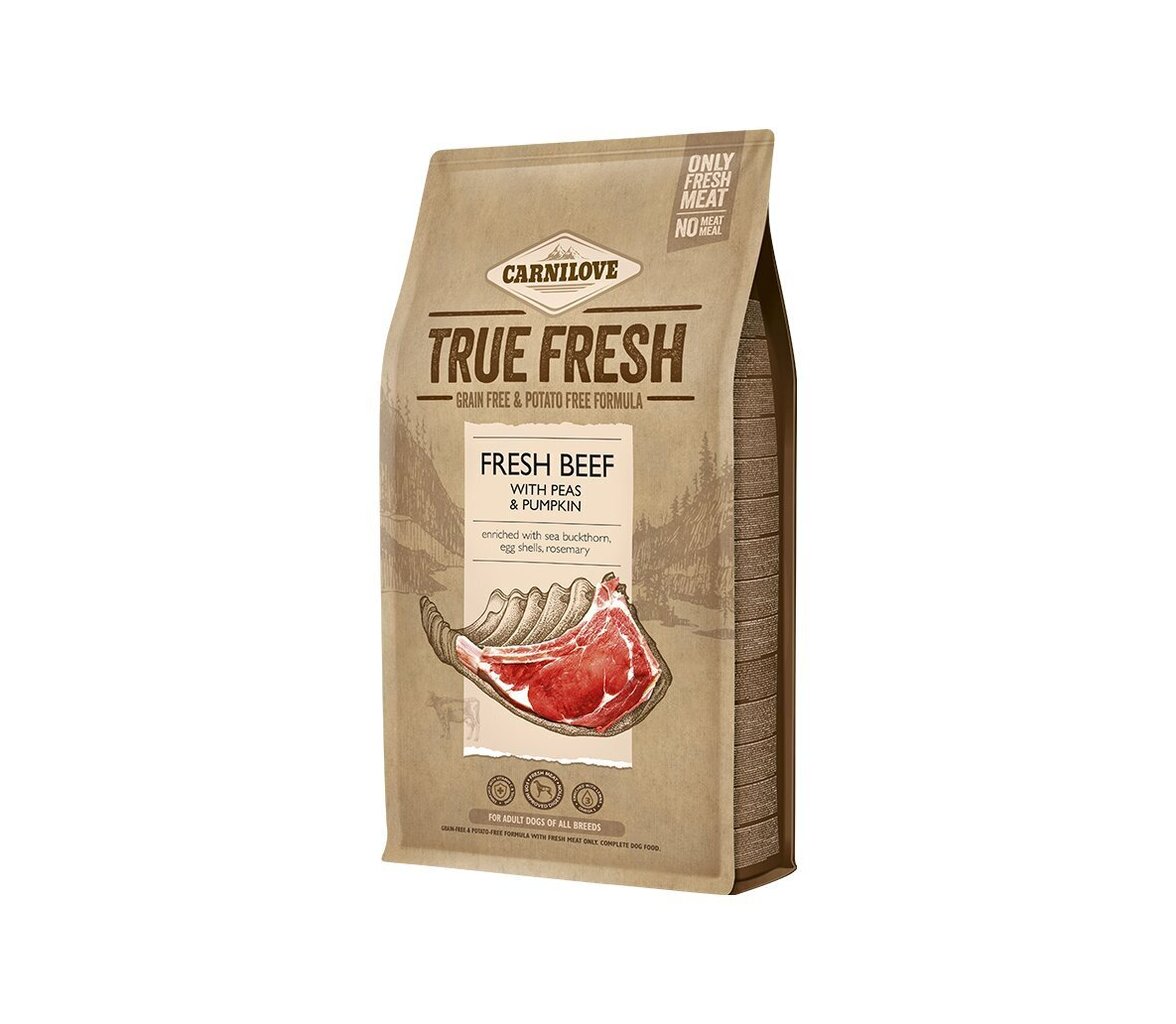 Carnilove True Fresh Beef koeratoit 4kg hind ja info | Kuivtoit koertele | kaup24.ee