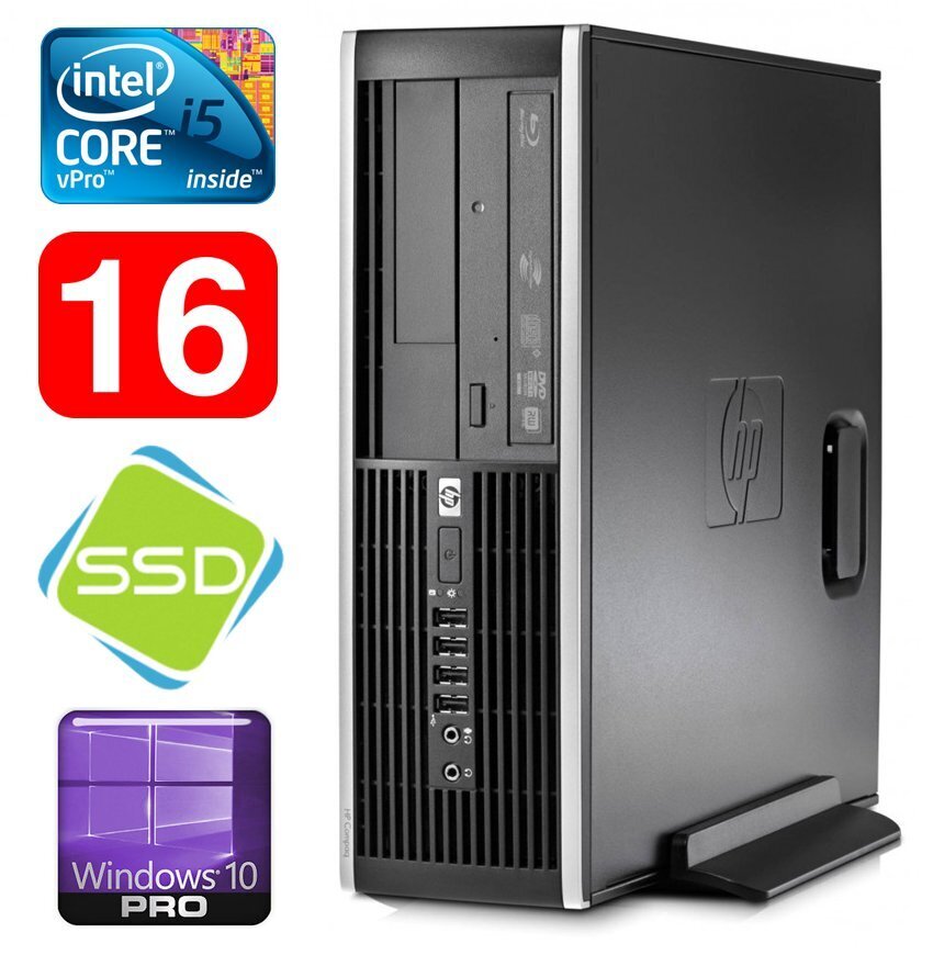 HP 8100 Elite SFF i5-650 16GB 120SSD DVD WIN10Pro hind ja info | Lauaarvutid | kaup24.ee