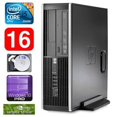 HP 8100 Elite SFF i5-650 16GB 1TB GT1030 2GB DVD WIN10Pro hind ja info | Lauaarvutid | kaup24.ee