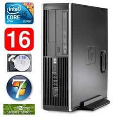 HP 8100 Elite SFF i5-650 16GB 1TB GT1030 2GB DVD WIN7Pro цена и информация | Стационарные компьютеры | kaup24.ee