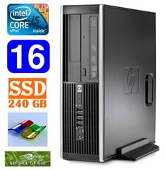 HP 8100 Elite SFF i5-650 16GB 240SSD GT1030 2GB DVD WIN7Pro цена и информация | Стационарные компьютеры | kaup24.ee