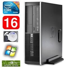 HP 8100 Elite SFF i5-650 16GB 2TB GT1030 2GB DVD WIN7Pro hind ja info | Lauaarvutid | kaup24.ee