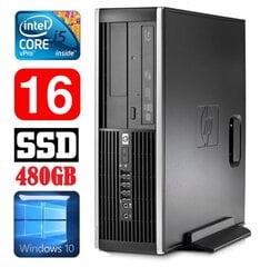 HP 8100 Elite SFF i5-650 16GB 480SSD DVD WIN10 hind ja info | Lauaarvutid | kaup24.ee
