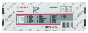 Naelad Bosch püstolitele 4000 tk, SK64-34 38G hind ja info | Käsitööriistad | kaup24.ee