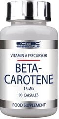 Scitec Nutrition Beta-Carotene, 90 капсул цена и информация | Витамины, пищевые добавки, препараты для хорошего самочувствия | kaup24.ee