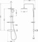 Dušisüsteem termostaadiga Mexen KT40, Chrome цена и информация | Komplektid ja dušipaneelid | kaup24.ee