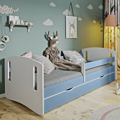 Детская кровать с матрасом Selsey Mirret, 80x160 см, синяя цена и информация | Детские кровати | kaup24.ee