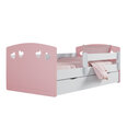 Детская кровать Selsey Derata, 80x160 см, розовая