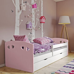 Детская кровать Selsey Derata, 80х180 см, розовая цена и информация | Детские кровати | kaup24.ee