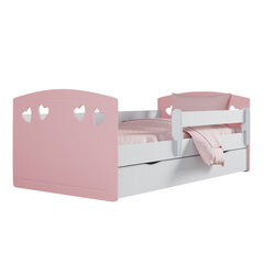 Детская кровать с матрасом Selsey Derata, 80x160 см, розовая цена и информация | Детские кровати | kaup24.ee