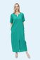 Pikk linane kleit eest lõhikuga, roheline hind ja info | Kleidid | kaup24.ee