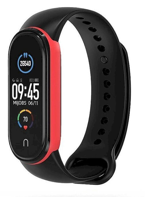 Kellarihm Tech-Protect IconBand Xiaomi Mi Band 5/6, must/punane hind ja info | Nutikellade ja nutivõrude tarvikud | kaup24.ee