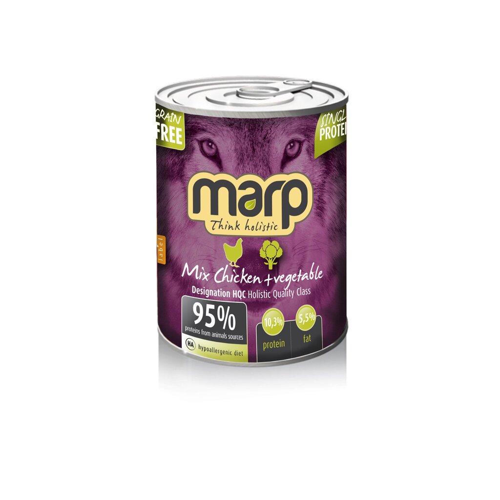 Marp Think Holistic Mix Kana Köögiviljadega, 400 g hind ja info | Konservid koertele | kaup24.ee