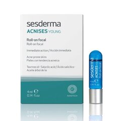 Vistrikele lokaalne hooldus Sesderma Acnises Roll On Focal, 4ml hind ja info | Näopuhastusvahendid | kaup24.ee