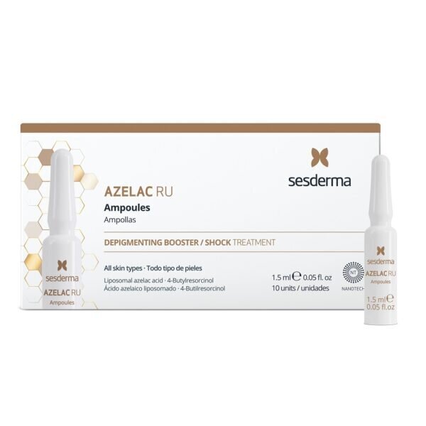 Pigmendilaikude vastased ampullid Sesderma Azelac Ru Ampoules Depigmenting Booster, 10tk цена и информация | Näoõlid, seerumid | kaup24.ee