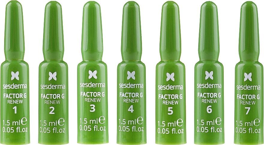 Bio stimuleerivad ampullid Sesderma Factor G Renew Biostimulating Ampoules, 7x1,5ml цена и информация | Näoõlid, seerumid | kaup24.ee