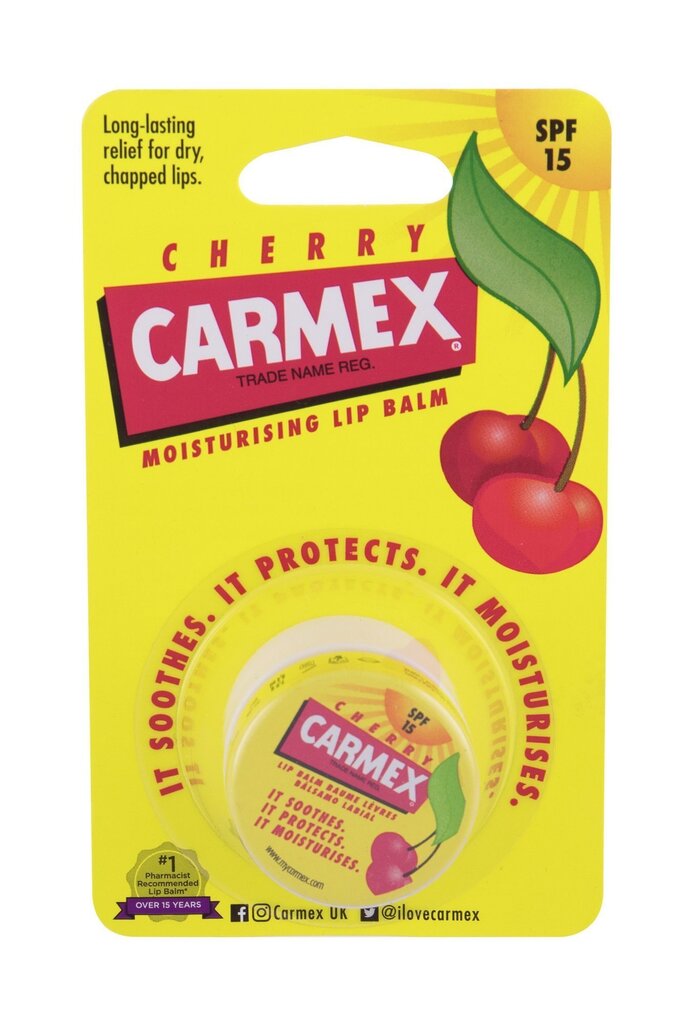 Carmex Cherry huulepalsam 7,5 g цена и информация | Huulepulgad, -läiked, -palsamid, vaseliin | kaup24.ee