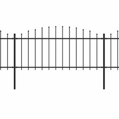 vidaXL aed teravatipuline, teras, (0,5–0,75) x 13,6 m, must hind ja info | Aiad ja tarvikud | kaup24.ee