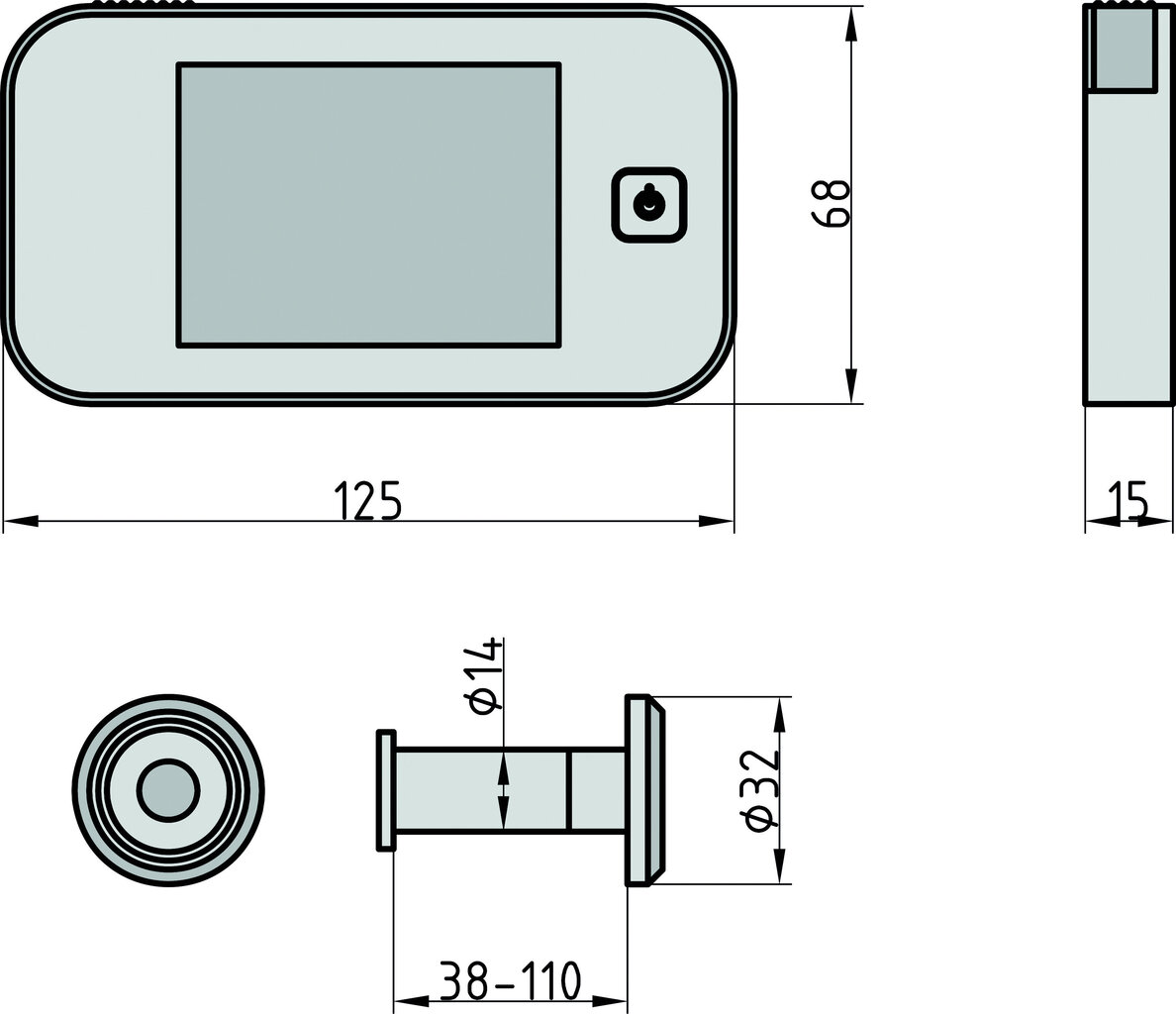 Ukse aas TS 710 matt kroom цена и информация | Fonolukud | kaup24.ee