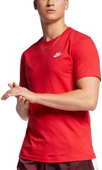 Nike Футболки Nsw Club Tee Red цена и информация | Мужские футболки | kaup24.ee
