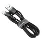 Baseus Cafule Cable Durable Nylon Braided Wire USB / Lightning QC3.0 2.4A 0,5M black-grey (CALKLF-AG1) цена и информация | Mobiiltelefonide kaablid | kaup24.ee