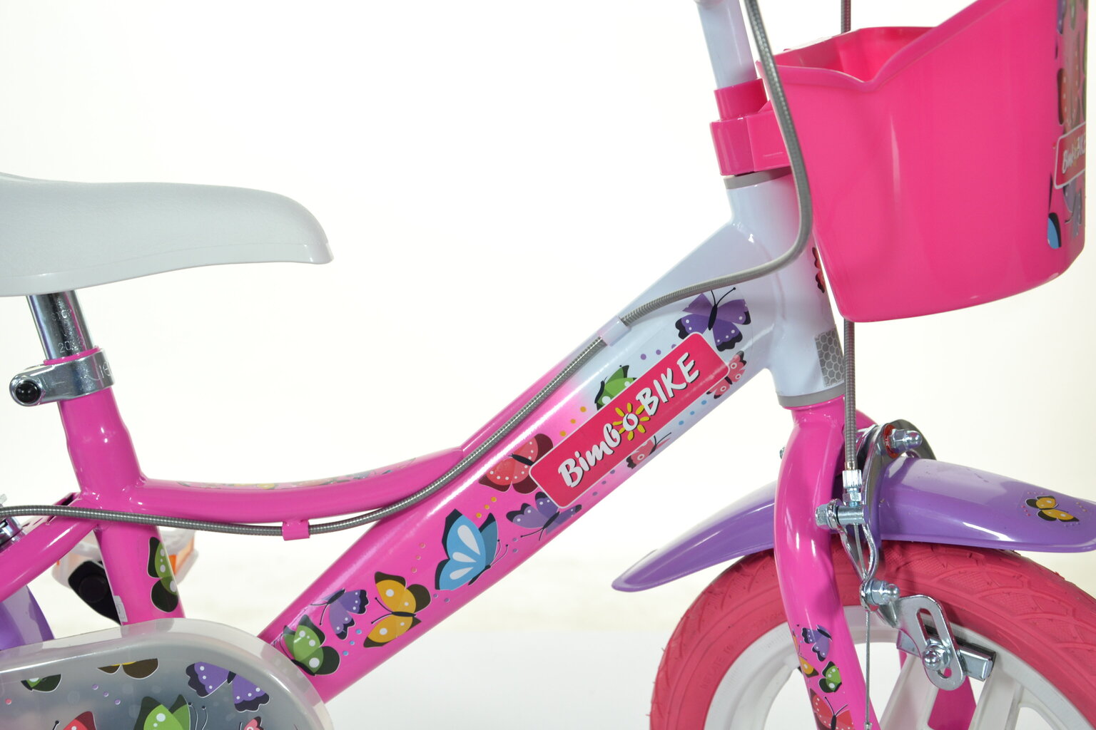 Laste jalgratas Bimbo Bike 12" Girl Butterfly, roosa цена и информация | Jalgrattad | kaup24.ee