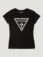 Детская футболка Guess J73I56*A996, черная/серебряная цена и информация | Рубашки для девочек | kaup24.ee