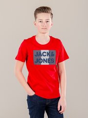 Jack&Jones poiste T-särk 12152730*03, punane hind ja info | Poiste särgid | kaup24.ee